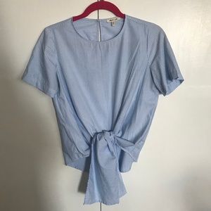 Bleuh Ciel Seersucker Tie'd Tee